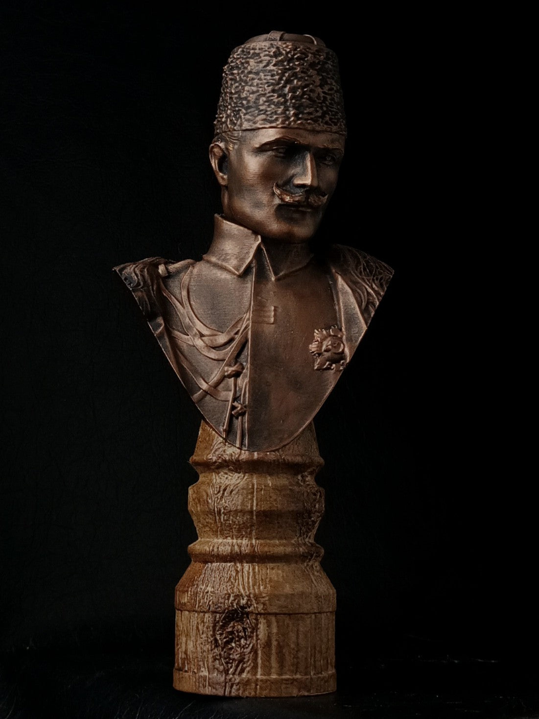 H. Nazırı Enver Paşa Bronz Büst Figür/Biblo