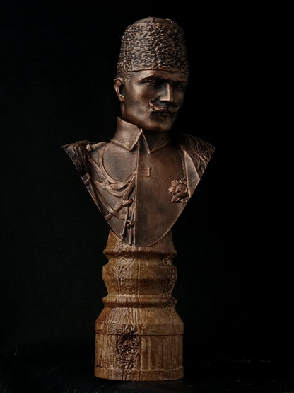 H. Nazırı Enver Paşa Bronz Büst Figür/Biblo